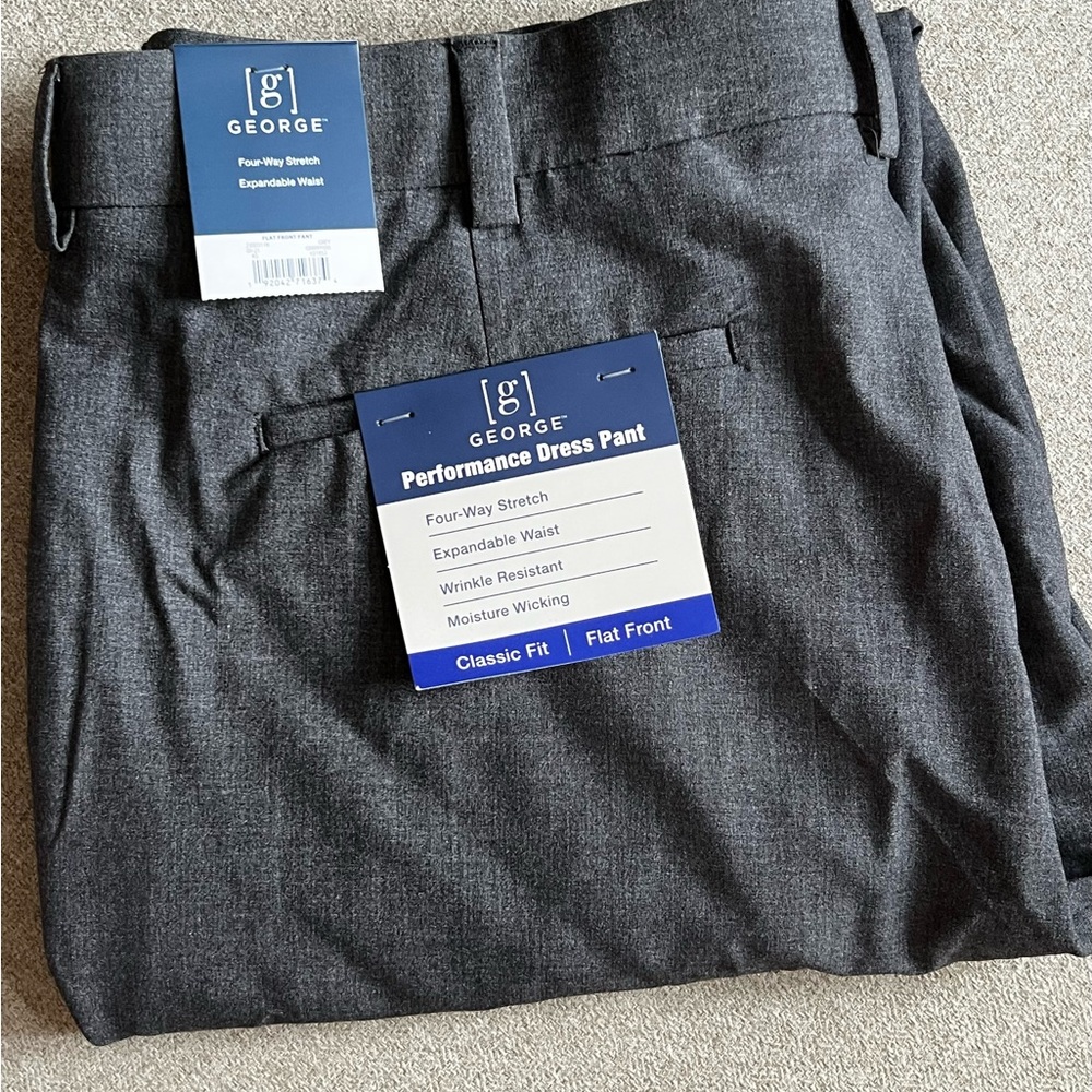 NWT George men’s grey dress pants. 32x32